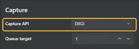 Lossless Scaling Capture API setting, switch DXGI to WGC if it is not working and shows a black screen